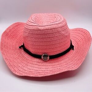 Cowgirl Cowboy HAT Pink Silver Tone Decor WESTERN Party Country Womens Teens #B
